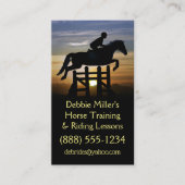 Horse Training and Riding Lessons  Visitekaartje (Voorkant)
