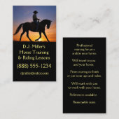 Horse Training Riding Lessons Western Visitekaartje (Voorkant / Achterkant)