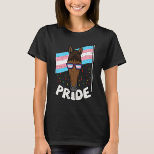 Horse Transgender Pride Sunbril Flag Trans Tran T-shirt