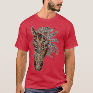 Horse Tribal Abstracte Kunst Native American Geome T-shirt