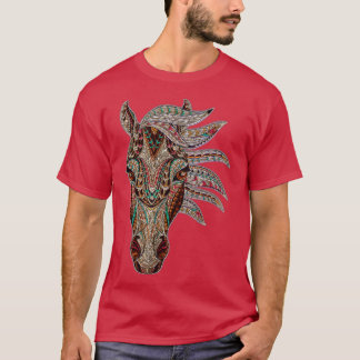 Horse Tribal Abstracte Kunst Native American Geome T-shirt