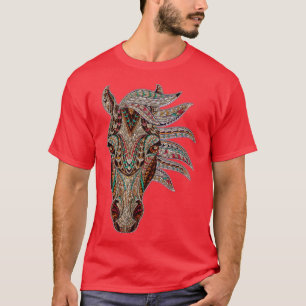 Horse Tribal Abstracte Kunst Native American Geome T-shirt