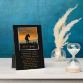 Horse Tribute Memorial Mooi gedicht Fotoplaat (Zijkant)