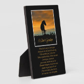 Horse Tribute Memorial Mooi gedicht Fotoplaat (Zijkant)