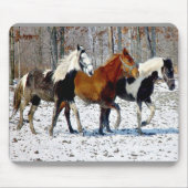Horse Trio Mousepad Muismat (Voorkant)