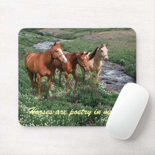 Horse Trio Mousepad Muismat (Met muis)