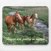 Horse Trio Mousepad Muismat (Voorkant)
