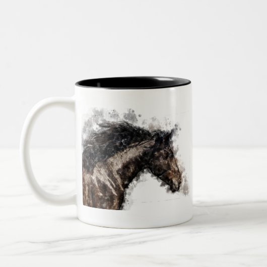 Horse Tweekleurige Koffiemok (Links)