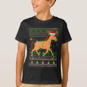 Horse Ugly Christmas Sweaters Holiday Santa Cute X (Voorkant)