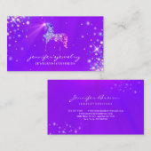 Horse Unicorn Diamonds Paars Visitekaartje (Voorkant / Achterkant)