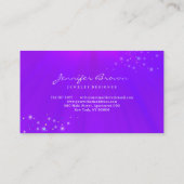 Horse Unicorn Diamonds Paars Visitekaartje (Achterkant)