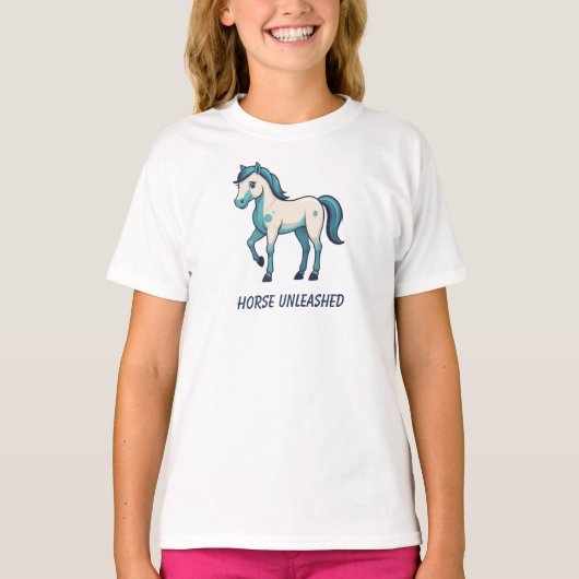 Horse Unleashed: Citaten van de Majestic Steed T-shirt (Voorkant)
