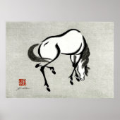 Horse Urushibara Mokuchu  Japanse kunst Poster (Voorkant)