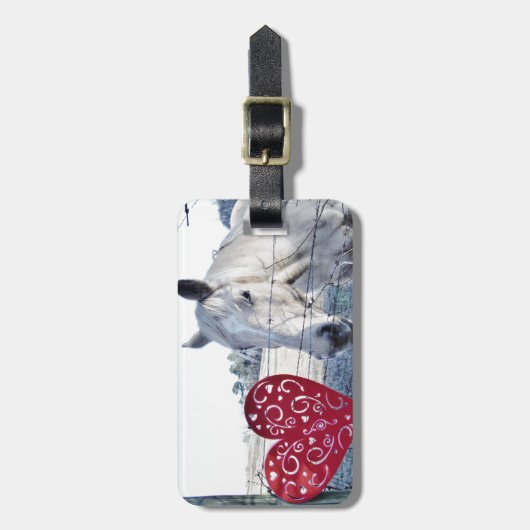 HORSE Valentijn hart Bagagelabel (Voorkant verticaal)