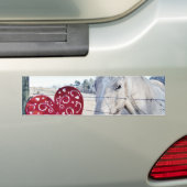 HORSE Valentijn hart Bumpersticker (Op auto)