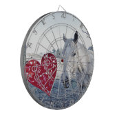 HORSE Valentijn hart Dartbord (Voorkant Links)