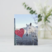 HORSE Valentijn hart Feestdagenkaart (Staand voorkant)