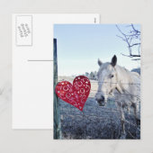 HORSE Valentijn hart Feestdagenkaart (Voorkant / Achterkant)