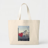 HORSE Valentijn hart Grote Tote Bag (Voorkant)
