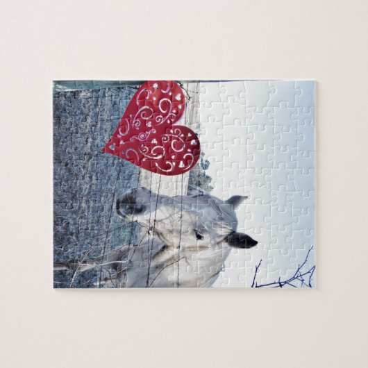 HORSE Valentijn hart Legpuzzel (Horizontaal)