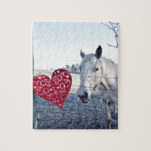 HORSE Valentijn hart Legpuzzel