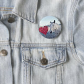 HORSE Valentijn hart Ronde Button 5,7 Cm (In situ)