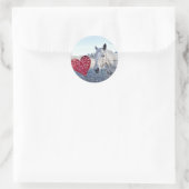 HORSE Valentijn hart Ronde Sticker (Tas)