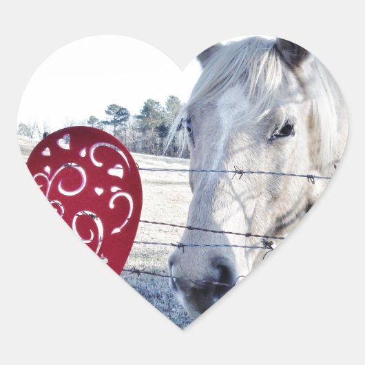 HORSE Valentijn hart Sticker (Voorkant)