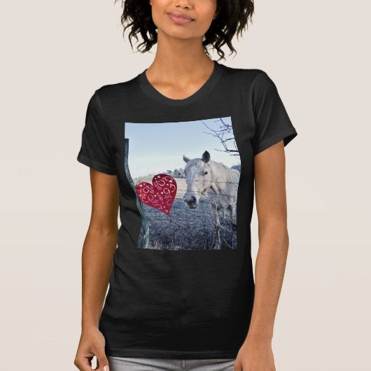 HORSE Valentijn hart T-shirt (Voorkant)