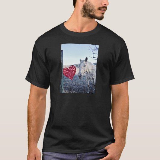 HORSE Valentijn hart T-shirt (Voorkant)