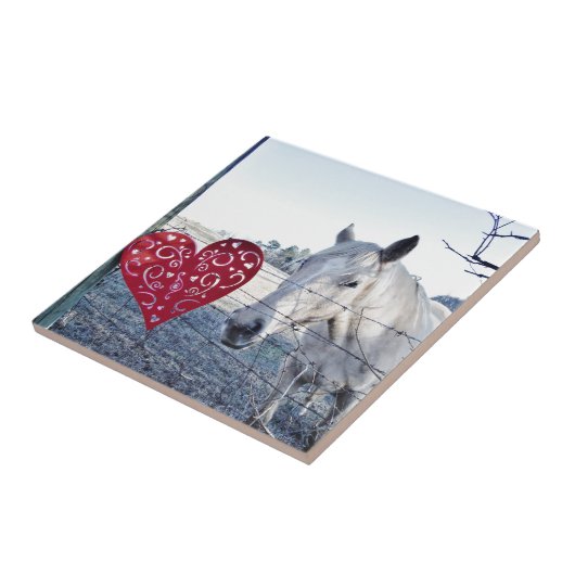 HORSE Valentijn hart Tegeltje (Zijkant)