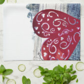 HORSE Valentijn hart Theedoek (Gevouwen)