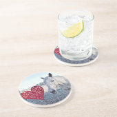 HORSE Valentijn hart Zandsteen Onderzetter (Zijkant)