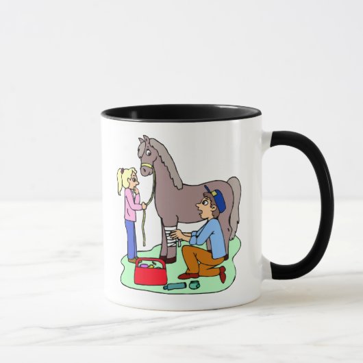 Horse Veterinarian Equine Vet Gift Idee Mok (Rechts)