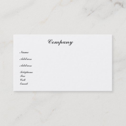 HORSE VISITEKAARTJE (Voorkant)