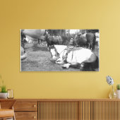 Horse Wall Art Zwart-wit Fotobommenwerper Canvas Afdruk (Insitu (Woonkamer))