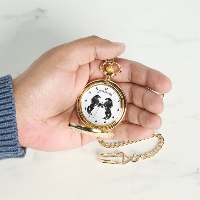 Horse Watch Gift met aangepaste tekstnaam Horloge (Hand)
