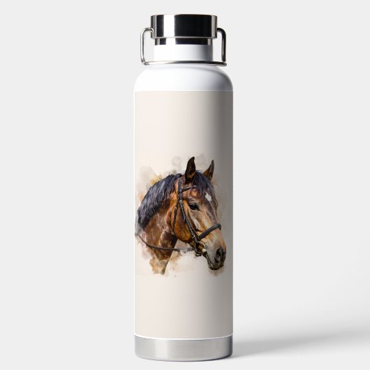 Horse Water Bottle Waterfles (Achterkant)