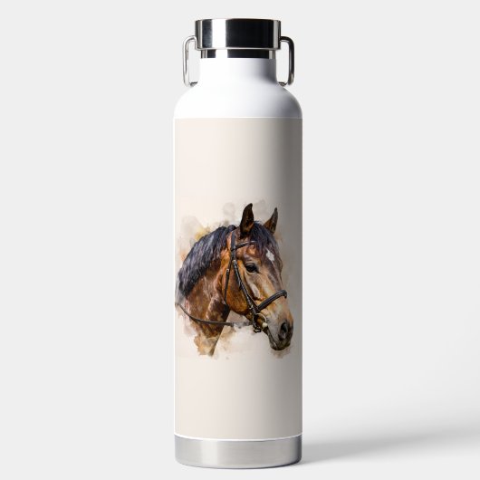 Horse Water Bottle Waterfles (Voorkant)