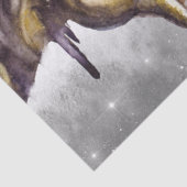 Horse Waterverf Night Sky Tissuepapier (Detail)