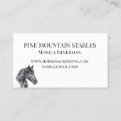 Horse Waterverf Riding Stables Western Visitekaartje (Achterkant)