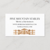 Horse Waterverf Riding Stables Western Visitekaartje (Achterkant)