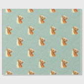 Horse Waterverf-stijl hengst Cadeaupapier (Vlak)