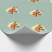 Horse Waterverf-stijl hengst Cadeaupapier (Hoek)