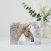 Horse Wavey Mane Christmas Feestdagenkaart (Staand voorkant)