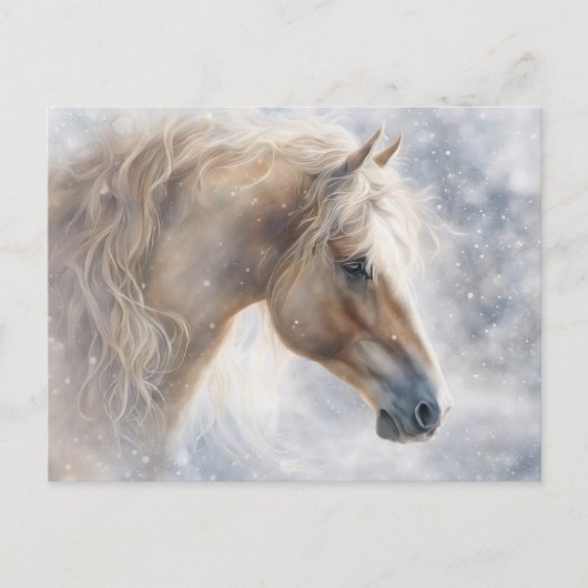 Horse Wavey Mane Christmas Feestdagenkaart (Voorkant)