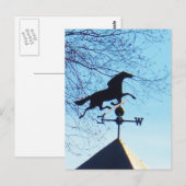 Horse Weather Vane Blue Sky Briefkaart (Voorkant / Achterkant)