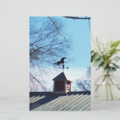 Horse Weather Vane Blue Sky Briefpapier (Staand voorkant)