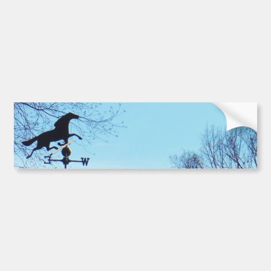 Horse Weather Vane Blue Sky Bumpersticker (Voorkant)