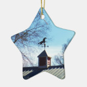 Horse Weather Vane Blue Sky Keramisch Ornament (Links)